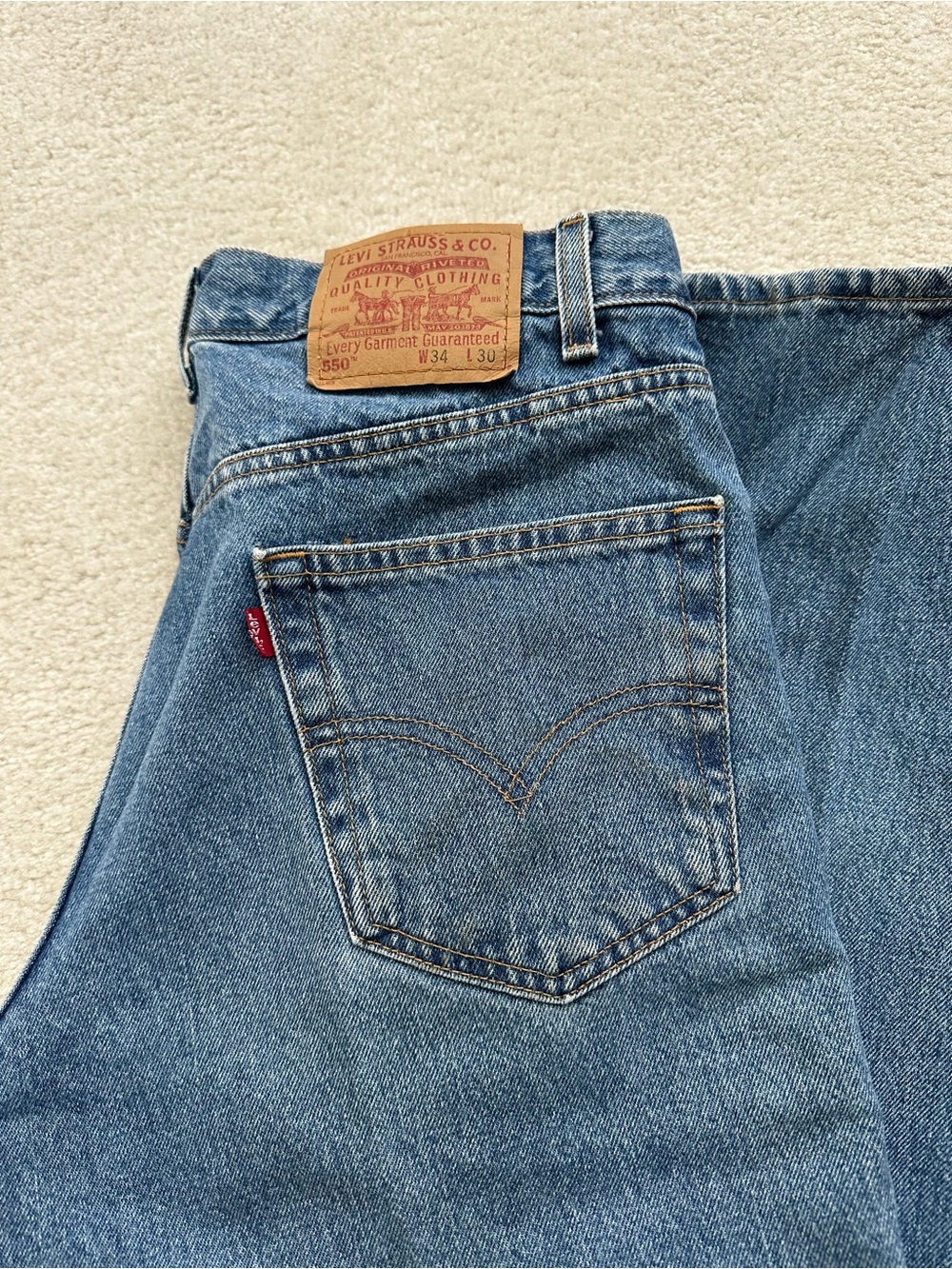 Levi's Men's Vintage 90’s 550 Jeans - 34W 30L Classic Straight Fit
